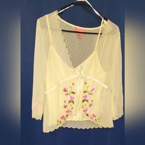 Bandolino Women's Size 10 Blouse in Canary Yellow